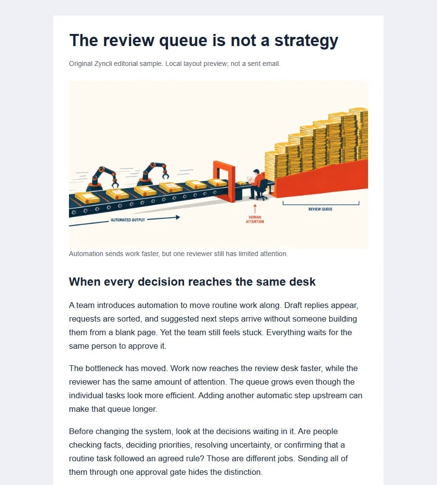Opening of the original newsletter in a local desktop layout